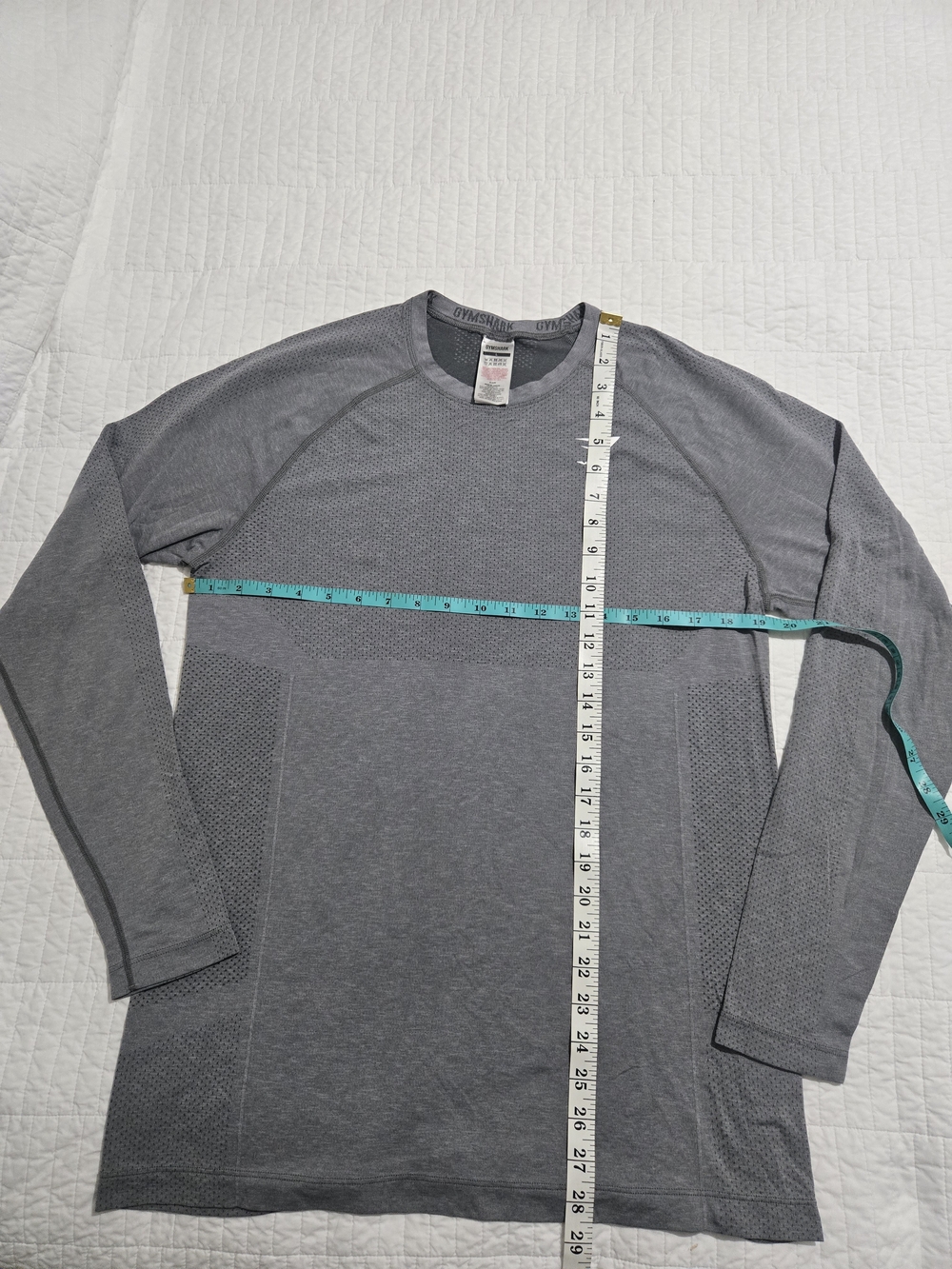 Gymshark Gray Performance Workout Top - Picture 4 of 6